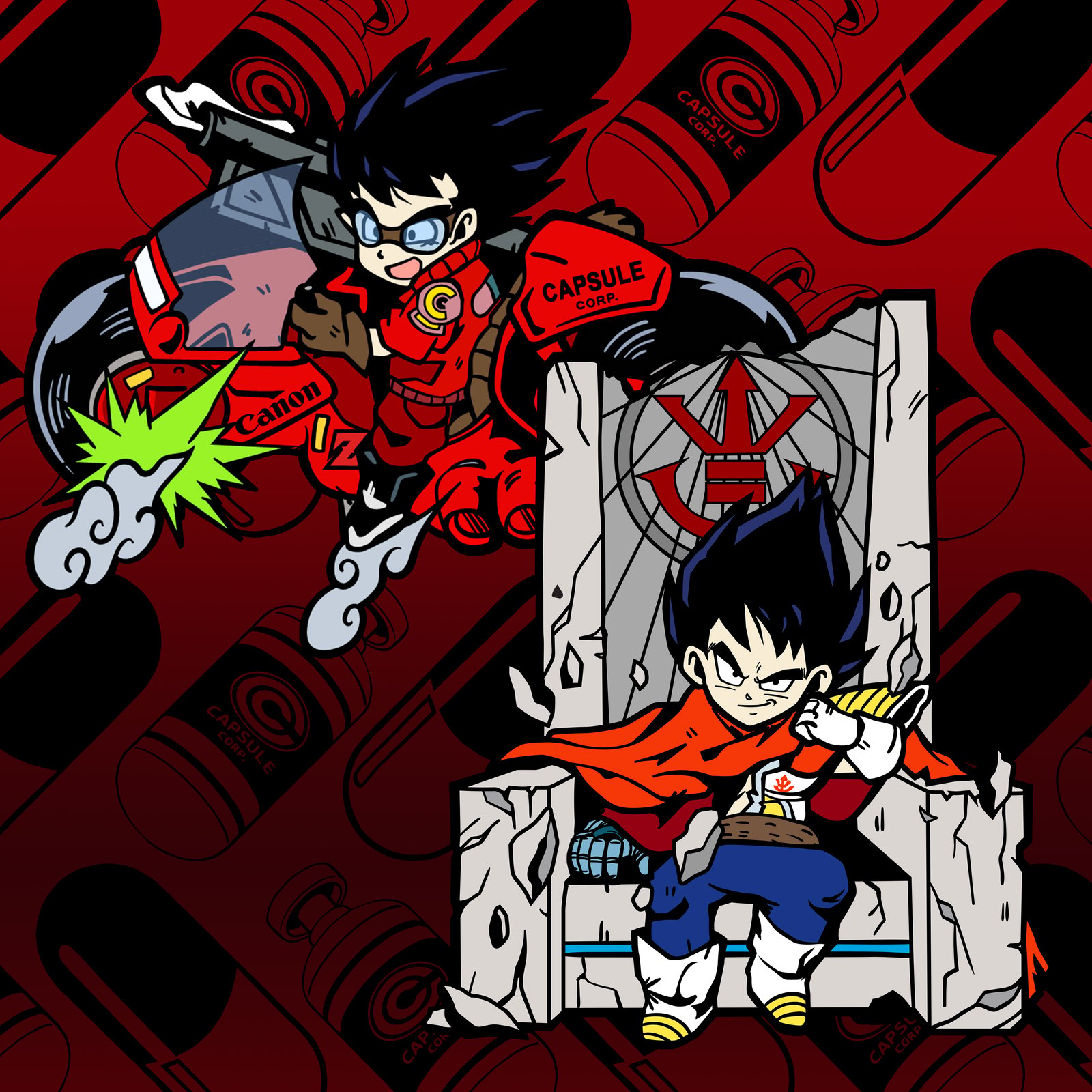 Akira x DBZ | Enamel Pin Set | The Pin Stash